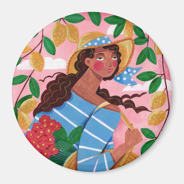 Imã Férias de Verão de uma mulher italiana (Frente)