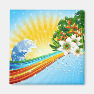 Imã Férias de verão exóticas tropicais