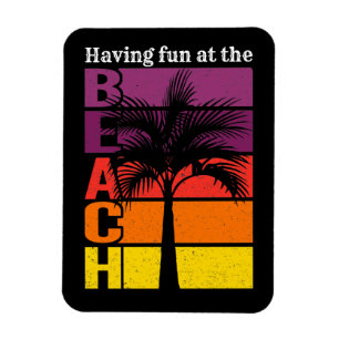 Ímã Férias de verão se divertindo no Retro Praia