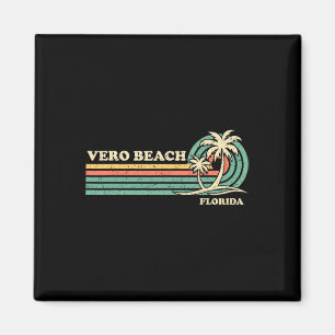 Imã Férias de Verão Vintage Retro Flórida Vero Beach M