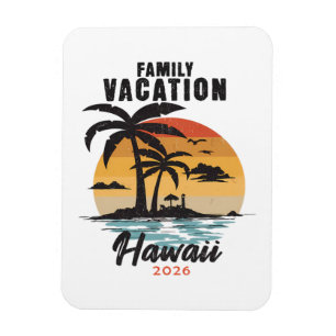 Ímã Férias em Família no Havaí 2026 Tropical