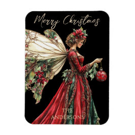 Ímã Férias Fadas de Natal Elegante