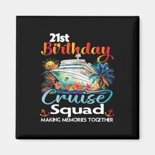 Imã Férias Familiares aniversário de 21 anos Cruise Sq