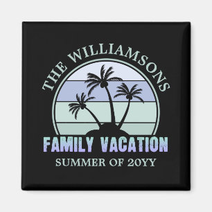 Imã Férias Familiares Personalizadas Ilha Tropical de 