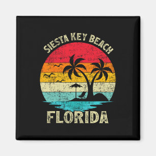 Imã Férias Familiares Vintage Retro Florida Siesta Key