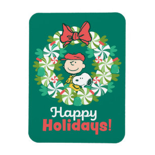 Ímã Férias Felizes Peppermint Candy Wreath