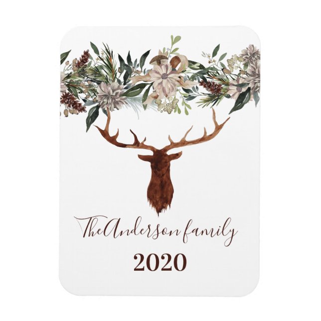 Ímã Férias florais modernas (Vertical)