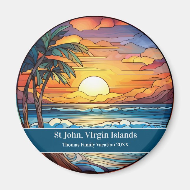 Imã Férias na Praia de St John (Frente)