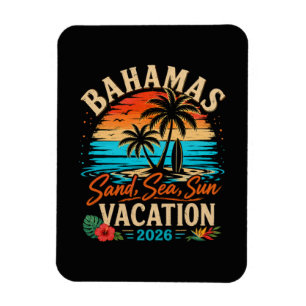 Ímã Férias Sol Areia Mar Bahamas 2026