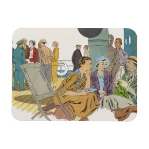 Ímã Férias Vintage, Navio de Cruzeiro de Passageiros 