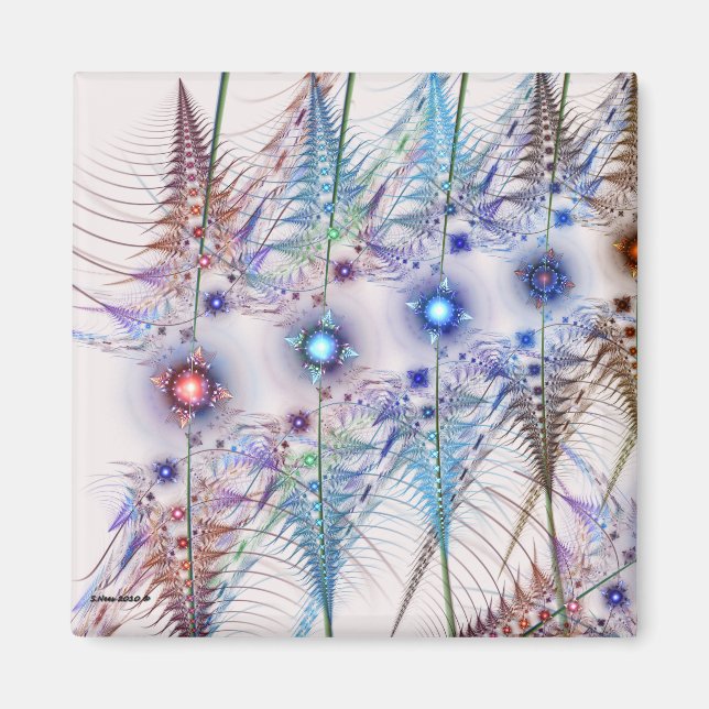 Imã Ferns'N Flowers Abstrato (Frente)