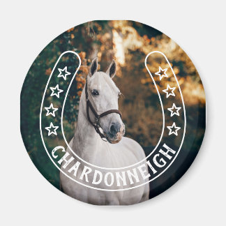 Imã Ferradura com Stars & Horse Name Foto