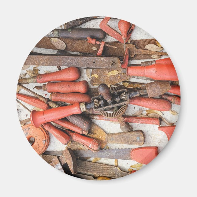 Imã Ferramenta Antiguamente Rustic Red Man (Frente)