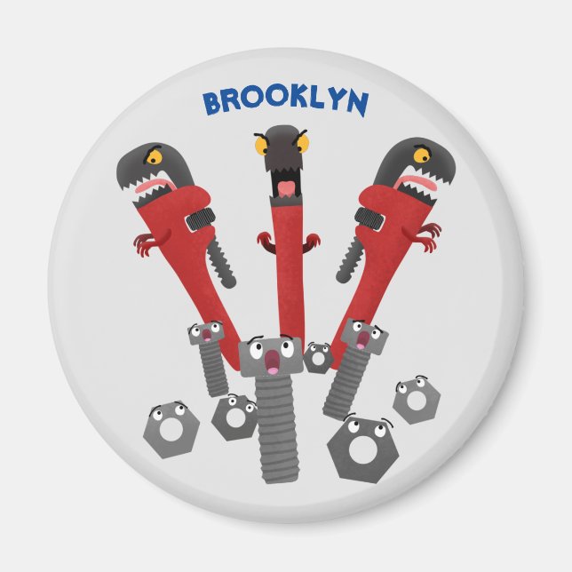 Imã Ferramentas engraçadas de monstro de wrench (Frente)