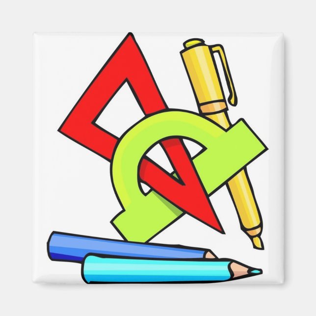 Imã Ferramentas Escolares (Frente)