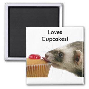 Imã Ferret Love Cupcakes