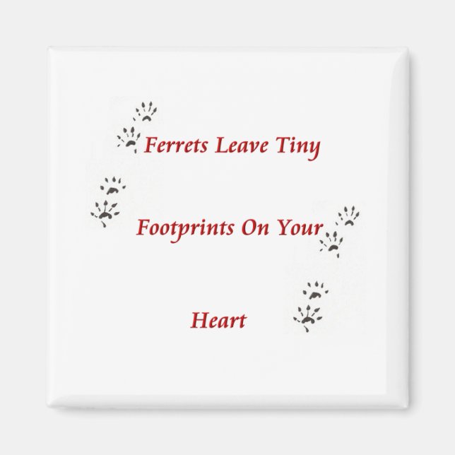 Imã Ferret Pawprint Magnet (Frente)