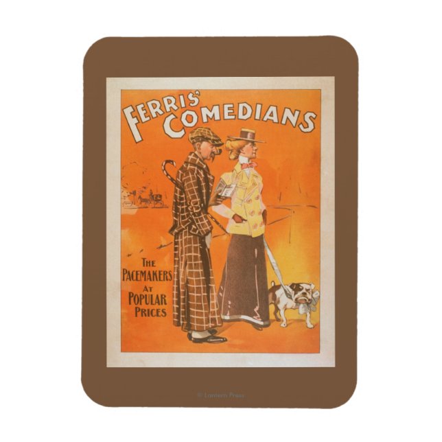 Ímã Ferris Comedians "Pacemakers a preços populares" (Vertical)