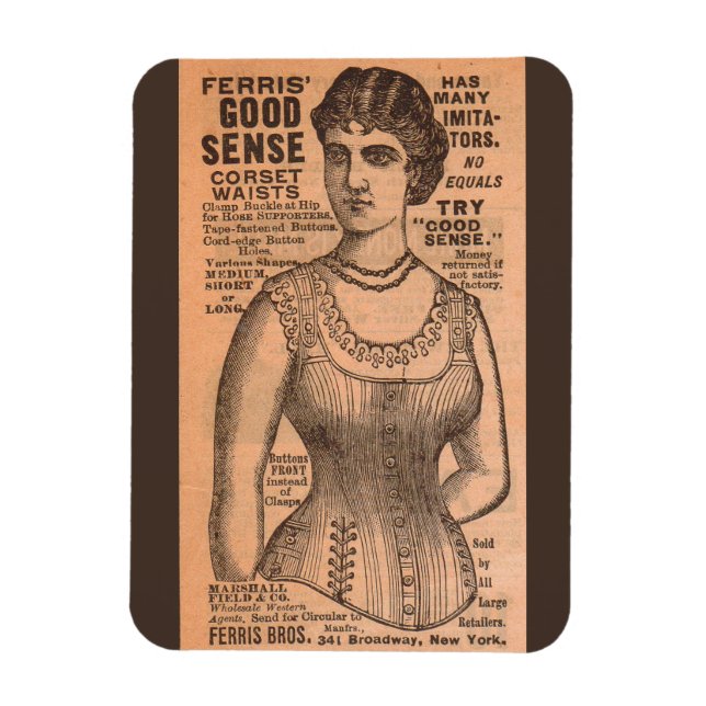 Ímã Ferris Common Sense Corsets 1880s (Vertical)