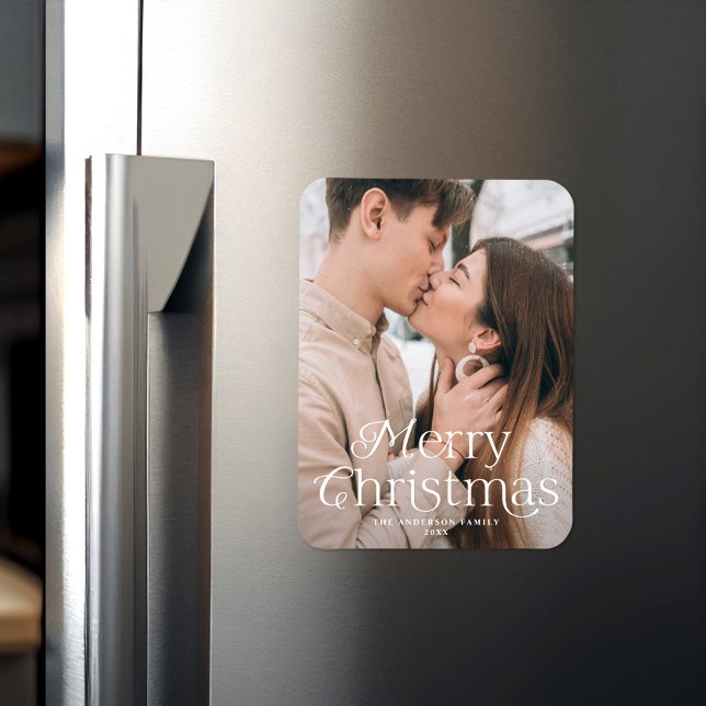 Ímã Feseselegance Feliz Foto de Natal (Criador carregado)
