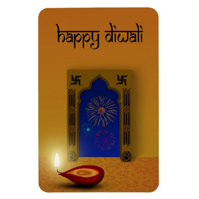 Ímã FesHappy Diwali - Magneta flexível (Vertical)