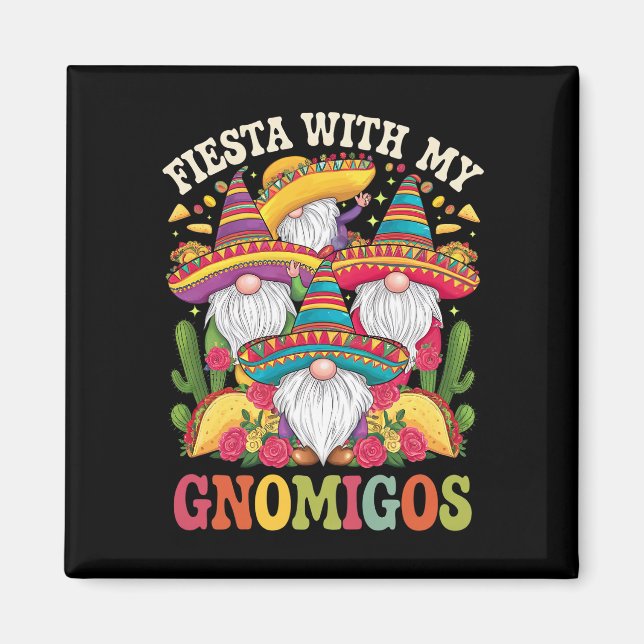 Imã Festa Com Meus Gnomigos Gnome Cinco De Maio (Frente)