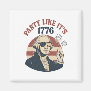 Imã Festa como é 1776 - Retro George Washington Des