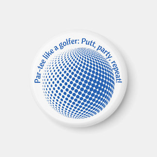 Imã Festa como um golfista