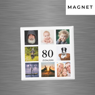 Imã festa de 80 anos foto colagem homem