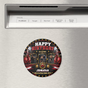 Imã Festa de Aniversário de Boxe Personalizada Foto Ca