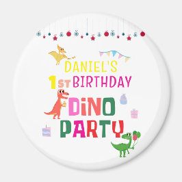 Imã Festa de aniversário de Dino Dinossaur Moderno e B