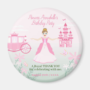 Imã Festa de aniversário de Fantasia Princesa Rosa