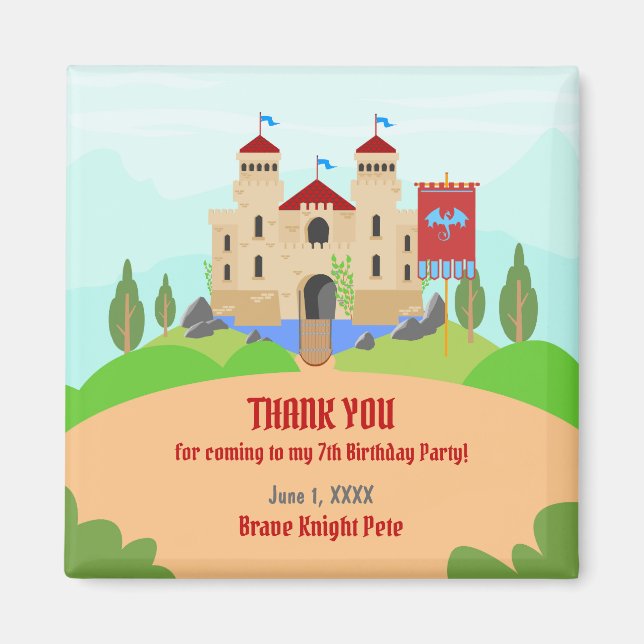 Imã Festa de aniversário Medieval do Torneio de Cavale (Frente)