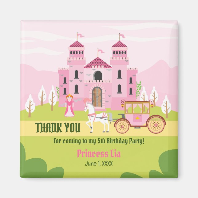 Imã Festa de aniversário Real Princesa (Frente)