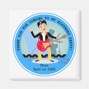 Imã Festa de aniversário Rock Star Boy