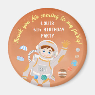 Imã Festa de aniversário temática do astronauta de Mar