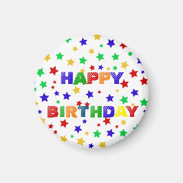 Imã Festa de aniversário vermelha moderna e simples