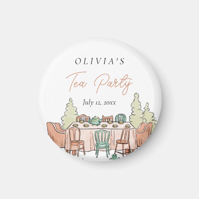 Imã Festa de chá, garota fofa (Frente)