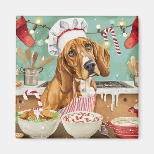 Imã Festa de Confeitaria do Coonhound: Natal Festivo