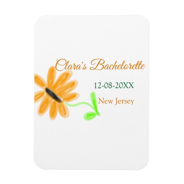 Ímã Festa de despedida de solteira adicionar nome data (Vertical)