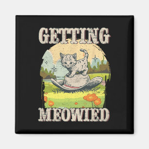 Imã Festa de Despedida de Solteira Meowdy Cowgirl Cowb