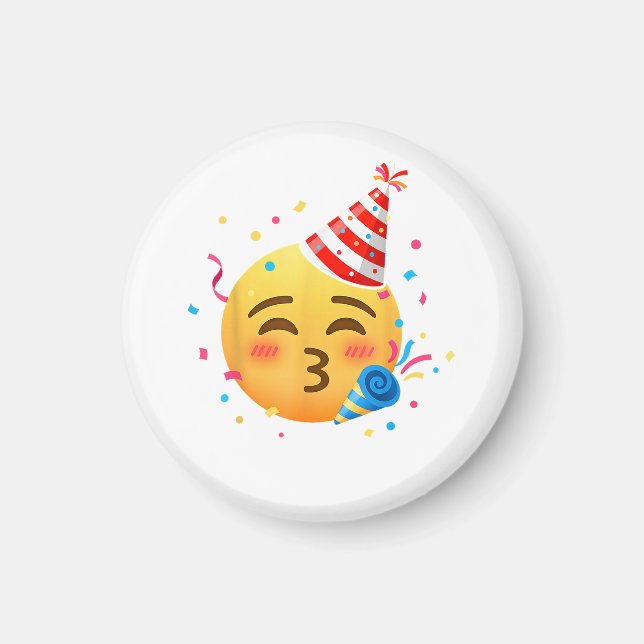 Imã Festa de Emoticon Divertido (Frente)