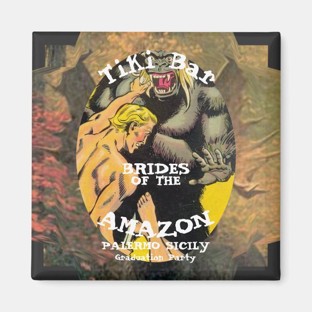Imã Festa de formatura Barbecue Tiki Bar Amazon (Frente)