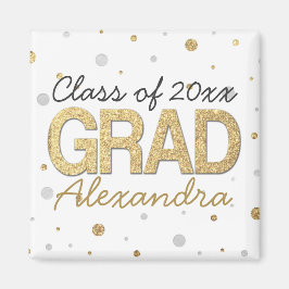 Imã Festa de formatura de Confetti Glitter Folha de Ou