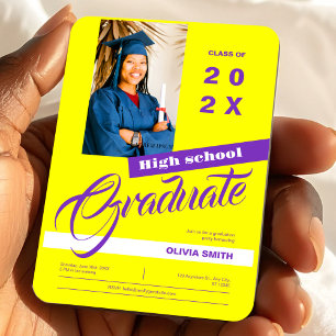 Ímã Festa de Formatura do Ensino Médio Turma de 2026