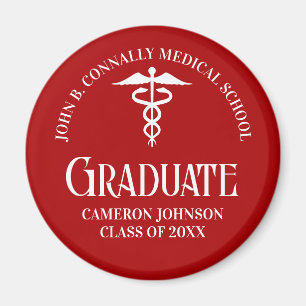 Imã Festa de Formatura Personalizada de Vermelho da Fa