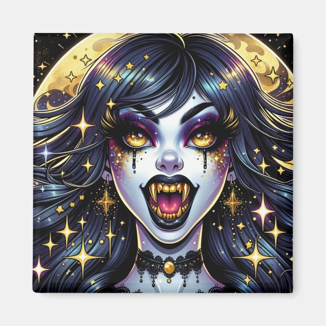 Imã Festa de Halloween do Vampiro do Estilo de Livro (Frente)