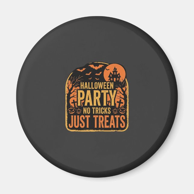 Imã Festa de Halloween Sem Truques Apenas Guloseimas D (Frente)