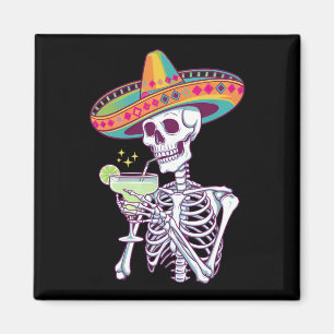 Imã Festa de Margarita do Dia dos Mortos Mexicano Cinc
