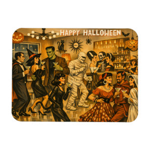 Ímã Festa de Martini de Halloween dos Anos 50 no Estil